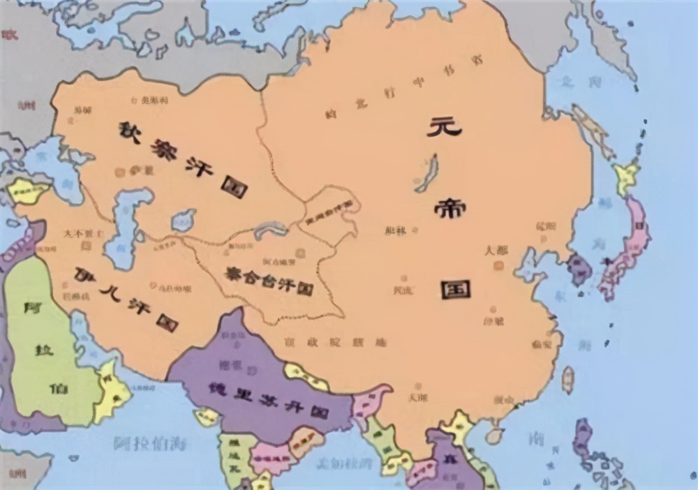 历史 元朝时中国的版图最大时都到了哪里?现在来看,包含哪些国家?