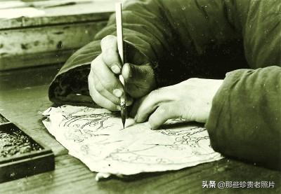 叹为观止！一组清末民初北京铁画艺人老照片，真正的手艺人