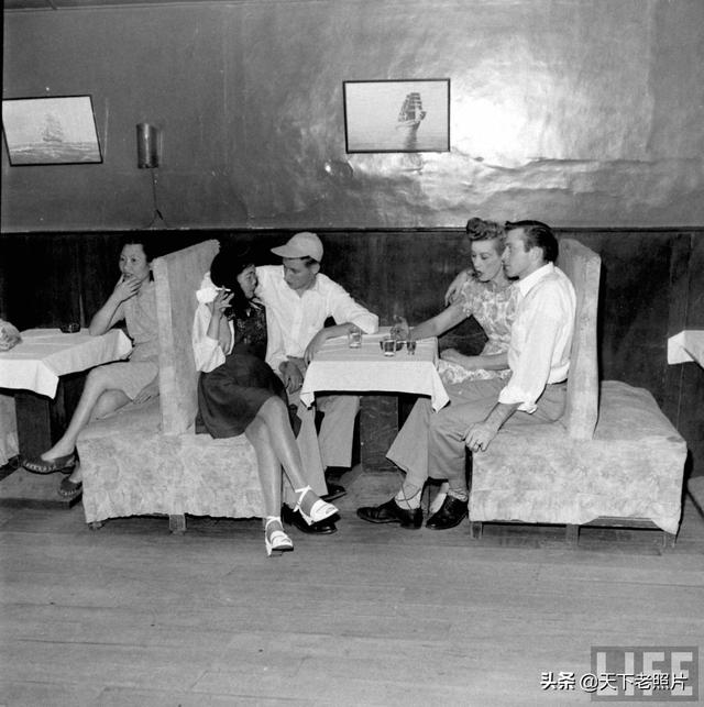 1949年的上海酒吧老照片 开放的洋人和美女们