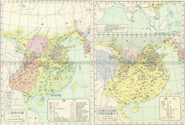1955年出版的中国历史地图，看看和当今流行的版本有什么区别