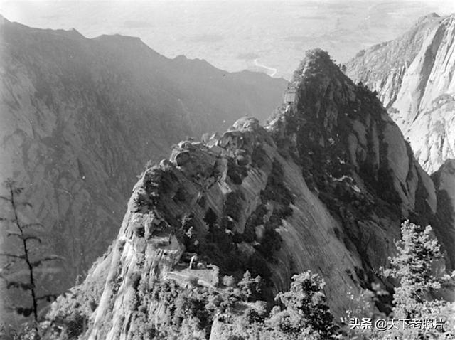 1935年的华山老照片，彼时的华山道观道士还有美景