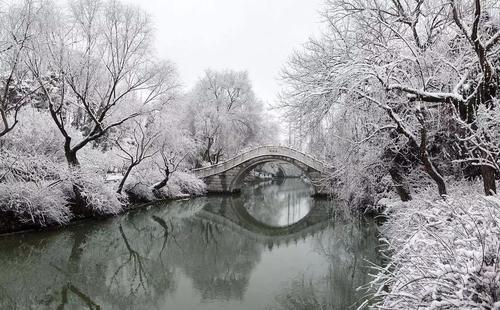 故乡落雪的时候，我在桥头
