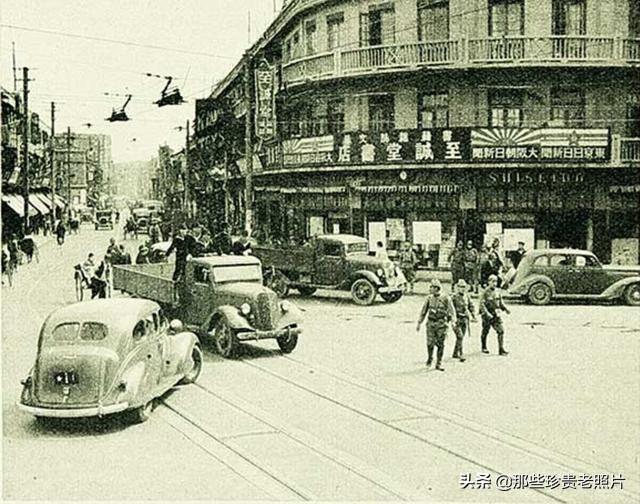 历史的记忆！1938年4月上海吴淞路的一天，当时被日本占领