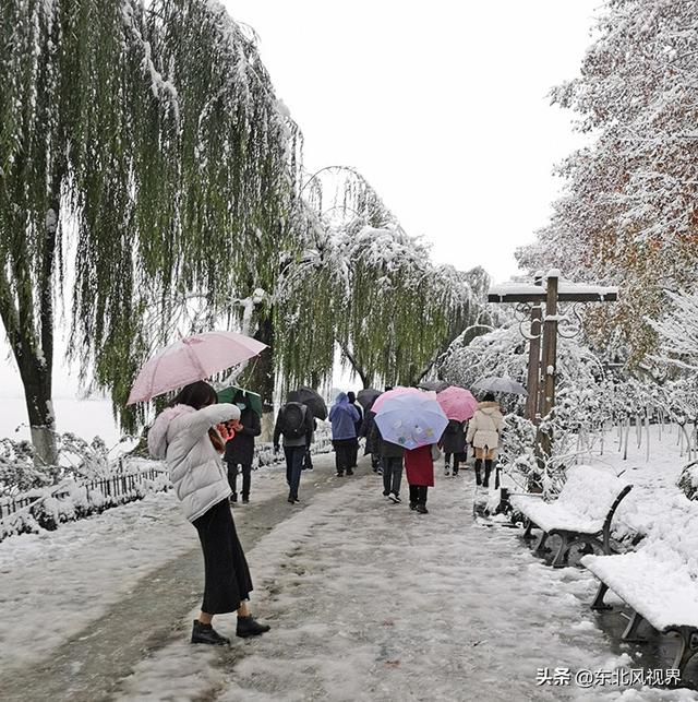 一到杭州，就赶上了大雪，拿手机拍西湖也能美爆了