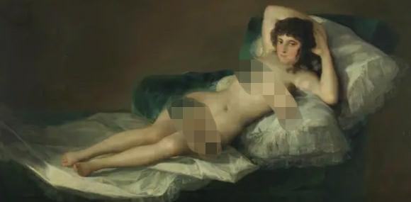 画家的人体画毛发可见，被认为是猥亵，几年后，又画1幅相似的画