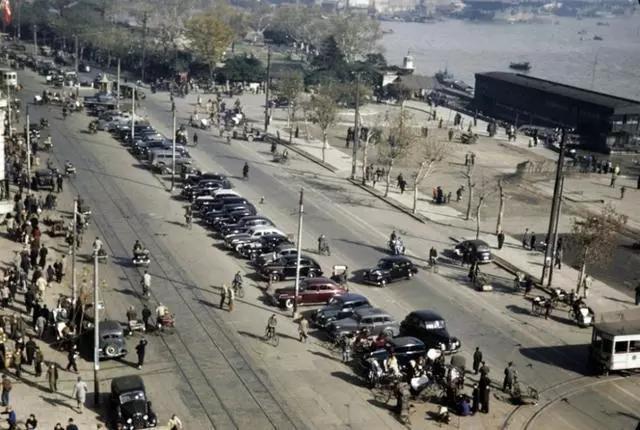 珍贵彩色老照片再现1945年的上海