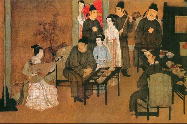 南唐《韩熙载夜宴图》：古人生活情景再现，难得一见的传世名画