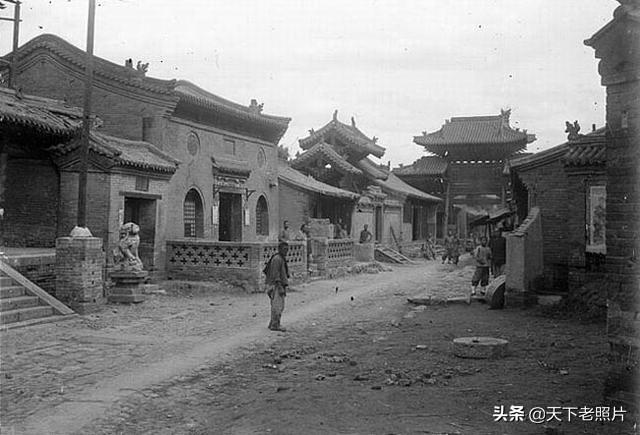 1907年山西大同老照片 百年前的大同城墙鼓楼文庙及街景