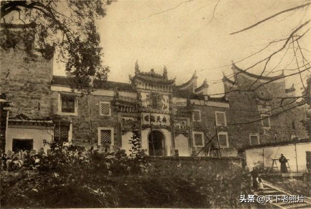1918年湖南宁乡老照片 一片废墟的沩山密印寺同庆寺