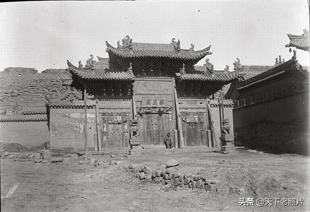 1907年山西大同老照片 百年前的大同城墙鼓楼文庙及街景