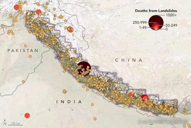 亚洲水塔即将倒塌？美国宇航局警告：尼泊尔中国滑坡风险或双倍