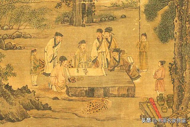 南宋大家——刘松年《西园雅集》描绘了宋代文人、大咖齐聚的场景
