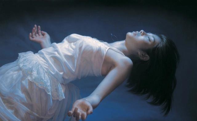 人体艺术——日本超写实油画大师人体油画中的岛国女郎