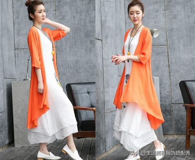 两件套棉麻长裙：穿出东方女性的柔美，拍摄优雅气质的艺术照