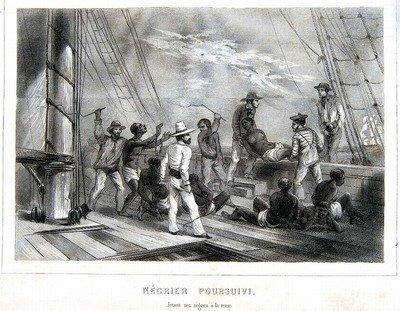 贩奴船遇到一种情况，黑人奴隶会被全部扔进大海