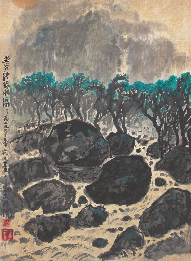 画家杨延文：191.36万油画《残雪》以及山水画作品鉴赏