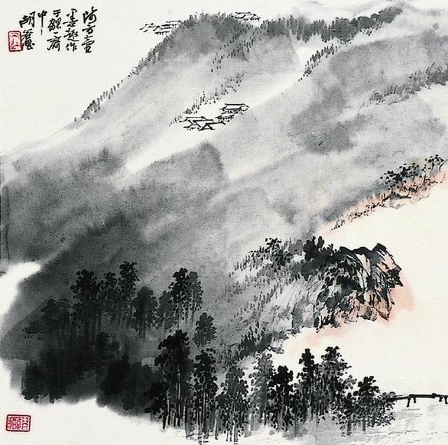 张大千大风堂有多少弟子？附其弟子遐思山水画