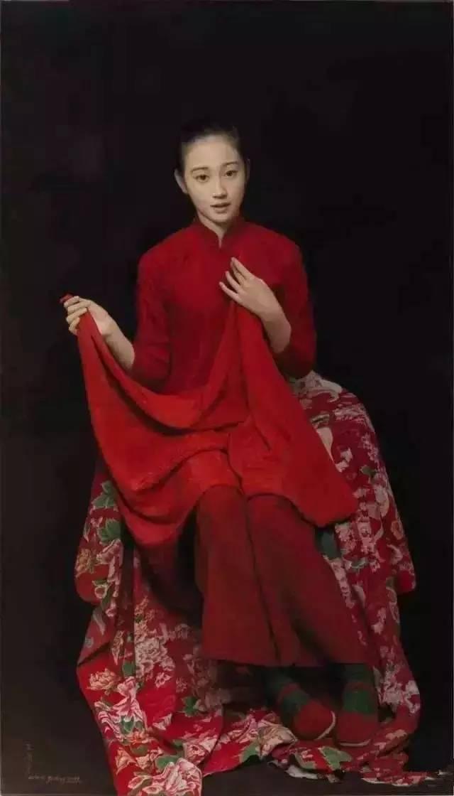 艺术大师王沂东油画中的乡村少女，具有一种含蓄而动人的内在美