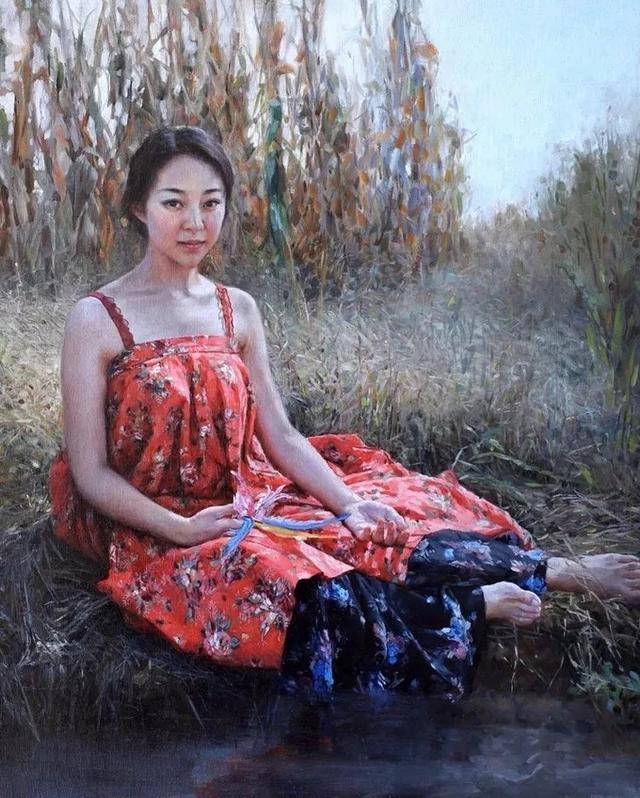 唯美东方女体油画，明净清澈，韵味无穷!