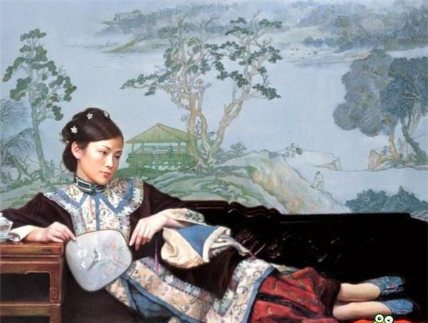 陈逸飞女体油画欣赏，油画中的古典美人