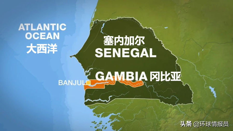 冈比亚：国土形状为何宛如蚯蚓，钻入塞内加尔的腹地？