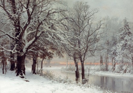 雪景油画！可以将时间定格，将美丽永存的艺术作品