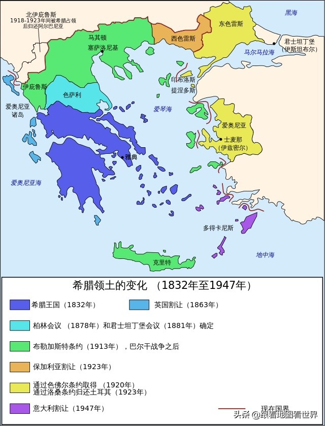 土耳其希腊领土争端：希腊是如何对奥斯曼领土“蚕食鲸吞”的？