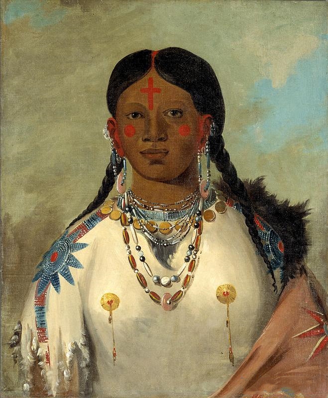 美国画家George Catlin：土著人的肖像画艺术作品