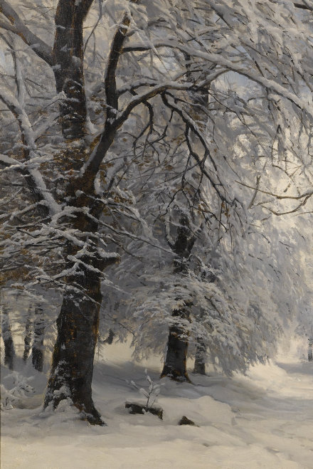 雪景油画！可以将时间定格，将美丽永存的艺术作品