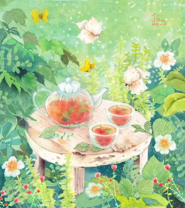 记忆中的夏天，韩国插画师的艺术作品