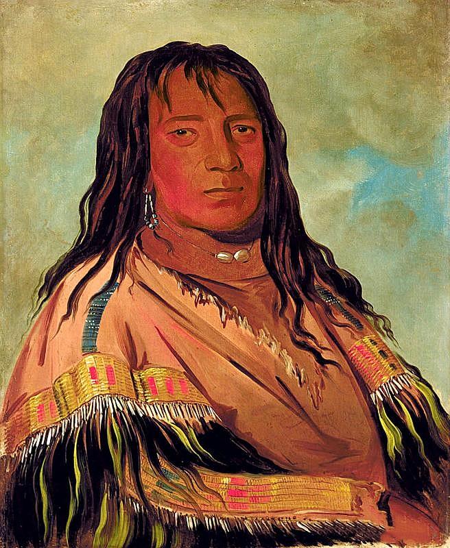 美国画家George Catlin：土著人的肖像画艺术作品