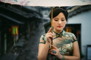 烟雨江南旗袍美人性感写真