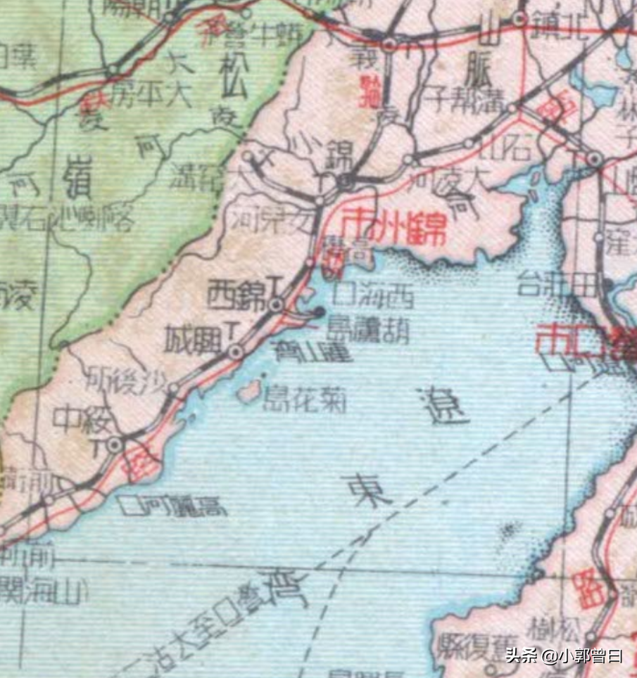 1928年镜头下的锦州：矗立在城中的广济寺塔，秋日里的小凌河