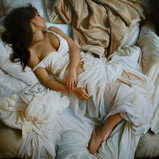 俄罗斯艺术家最美人体油画，性感逼真，宛如高清照片