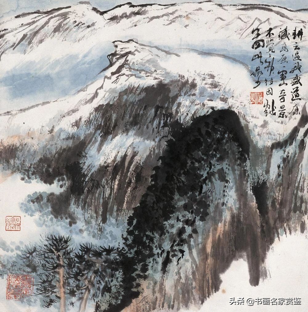 近现代著名书画家——陆俨少 笔下的漫漫飞雪、北国雪域
