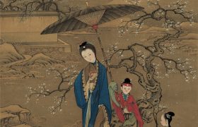 中国绘画：清代宫廷画家冷枚《雪艳图》赏读