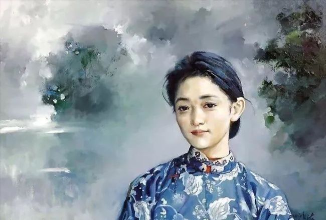 潘鸿海笔下的知名女明星模特，含蓄、质朴