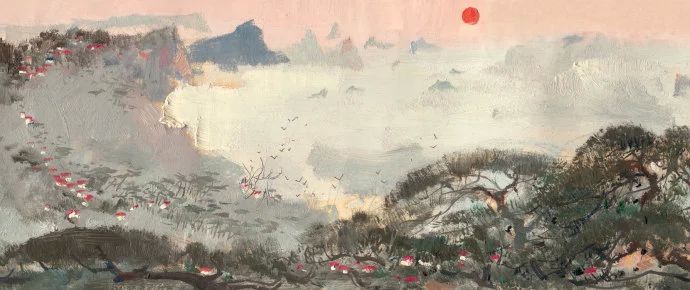 吴冠中画长江，气势纵横万里