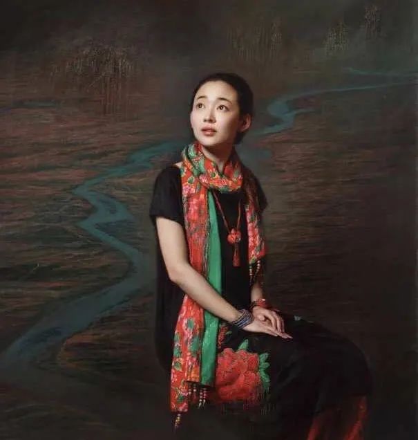 美女画家安静油画中的美女，貌若天仙，美到极致