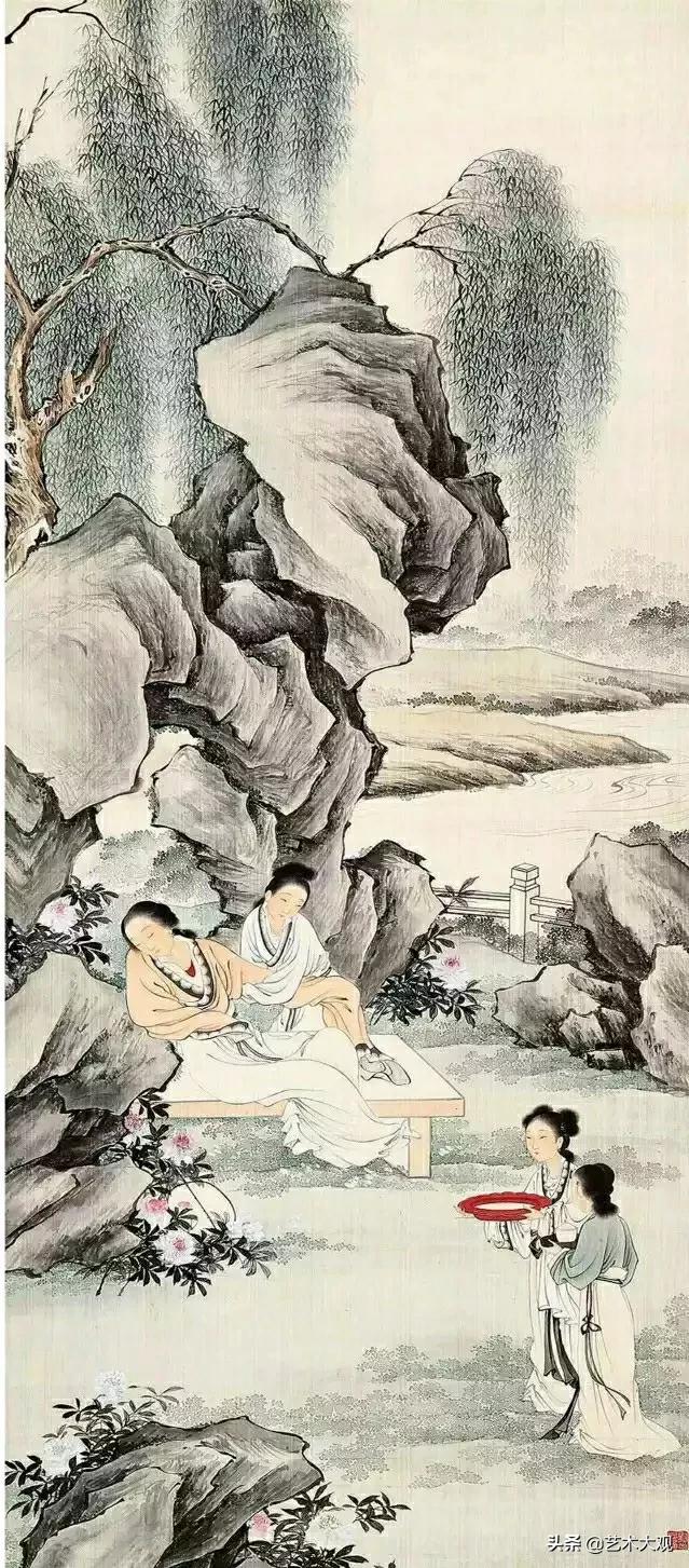 婉约仕女画 | 工笔重彩大师刘凌沧古典诗意人物画欣赏