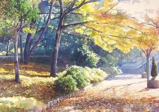浮光掠影的美感 | 日本画家横冈拓美写实风景水彩画