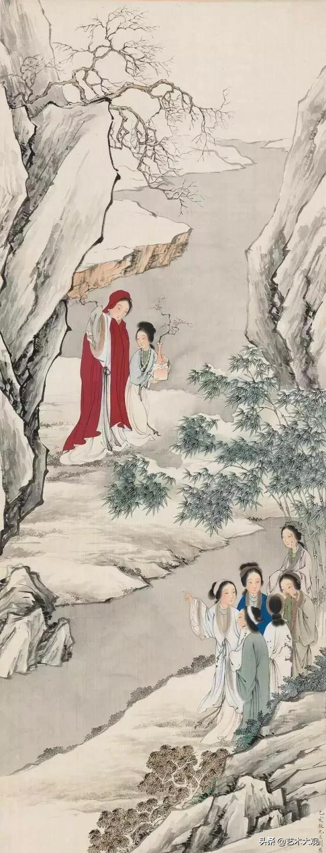 婉约仕女画 | 工笔重彩大师刘凌沧古典诗意人物画欣赏