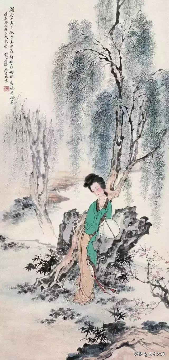 婉约仕女画 | 工笔重彩大师刘凌沧古典诗意人物画欣赏