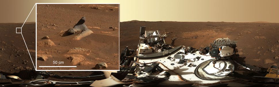 毅力号在火星发现一头海豹？这次照片很清晰，原来是一个风雕