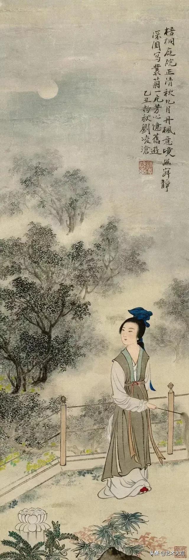 婉约仕女画 | 工笔重彩大师刘凌沧古典诗意人物画欣赏