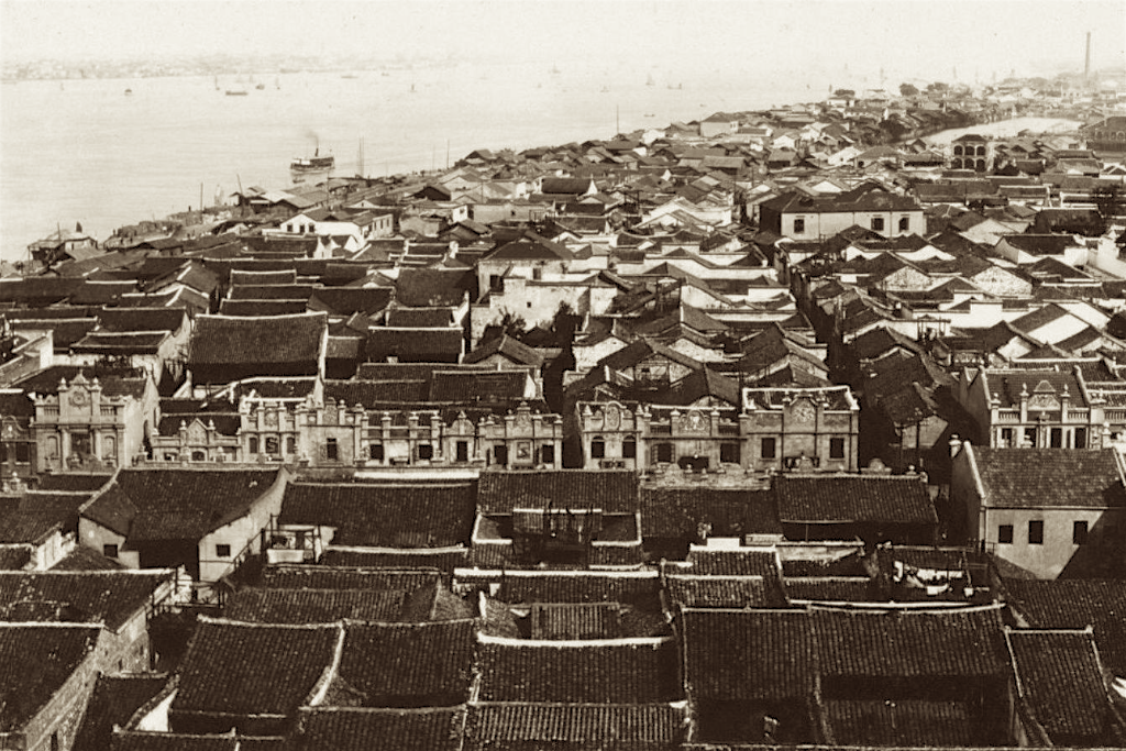 武汉旧影1920年代，奥略楼汉正街武昌城