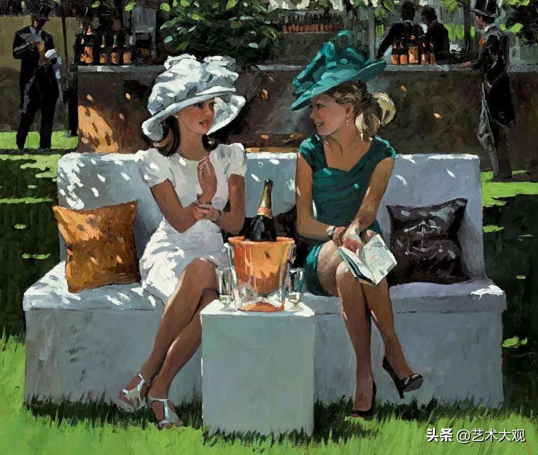 英伦女士丰富多彩的休闲生活 | 英国女画家戴恩丝印象派油画欣赏