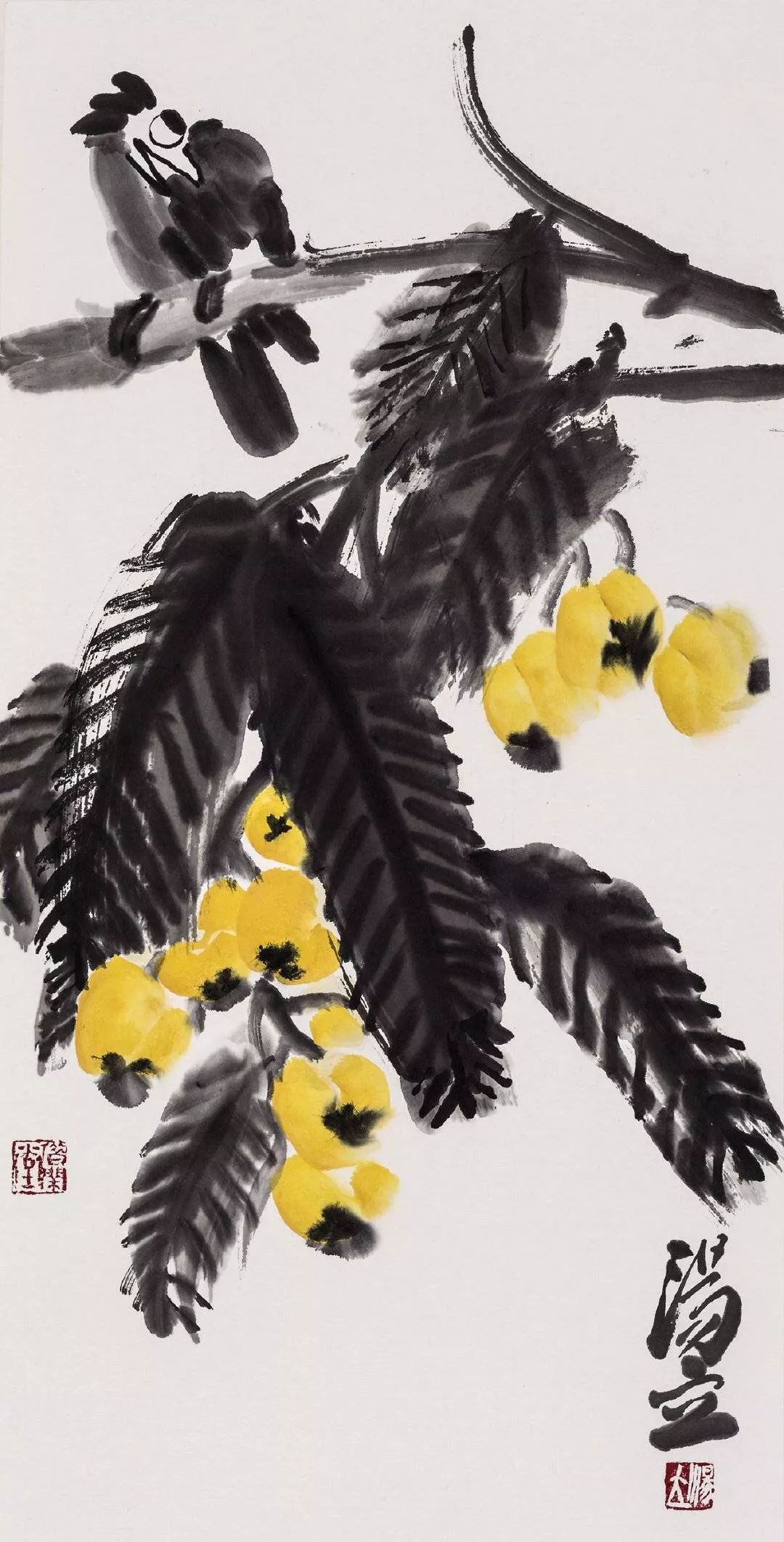 中国画花鸟大师汤立，他的作品潇洒旷逸