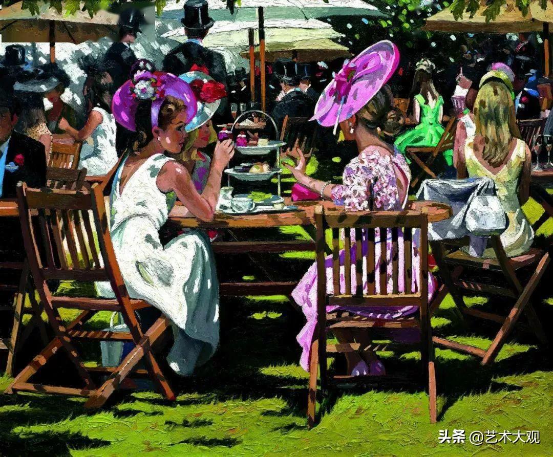 英伦女士丰富多彩的休闲生活 | 英国女画家戴恩丝印象派油画欣赏