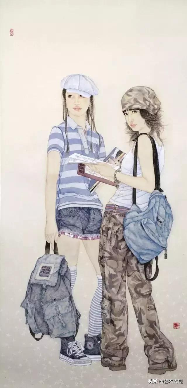 现代人物工笔画欣赏 | 女画家张艺作品选集